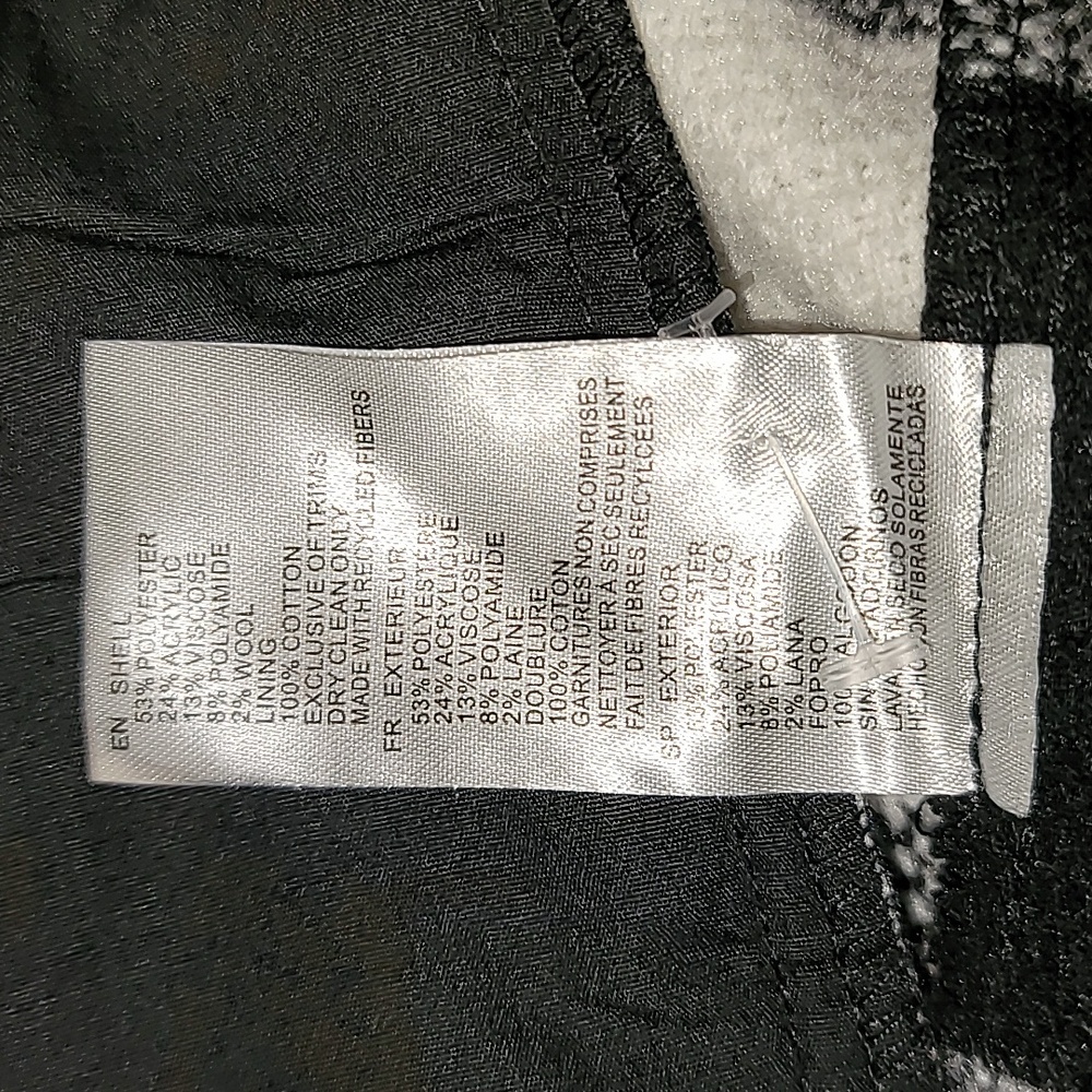 RDI Black and White Plaid Utility Jacket Sz: M - Picture 6 of 6